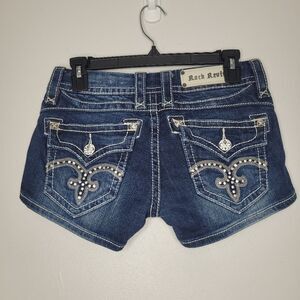 Rock Revival Sasha Shorts 7” Rise Mcbling Size 25